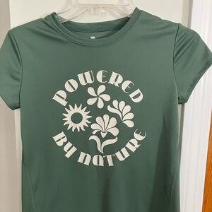 all in motion Sage Green Logo Tee